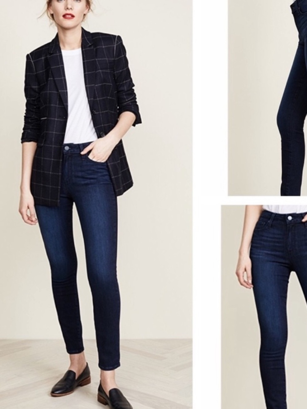 Paige Hoxton Ankle crop jeans sz 30 blue high rise slim